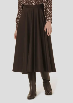 Jupe Jackie marron en flanelle