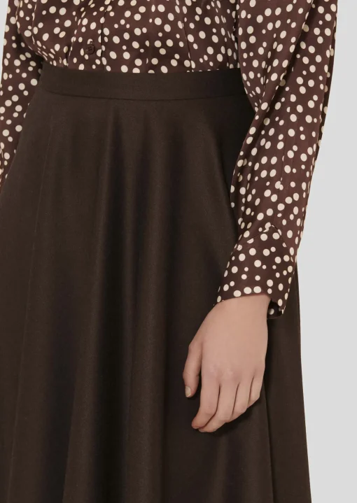 Jupe Jackie marron en flanelle