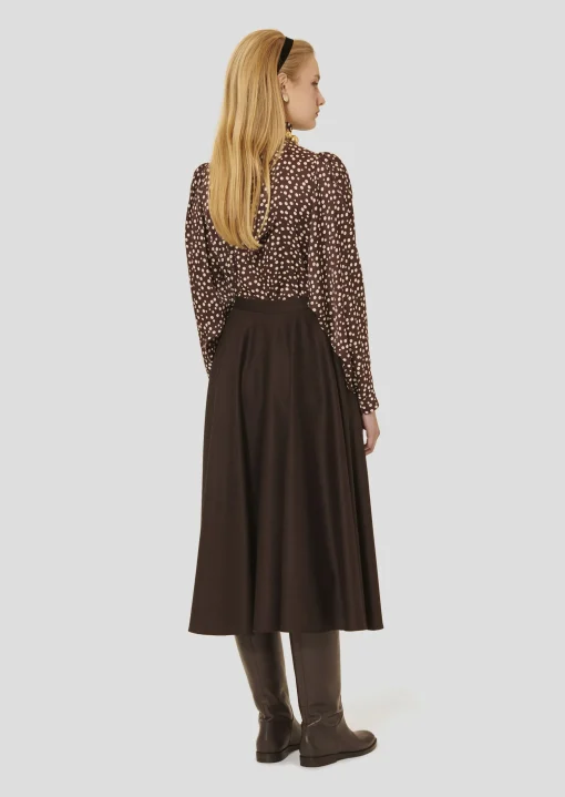 Jupe Jackie marron en flanelle