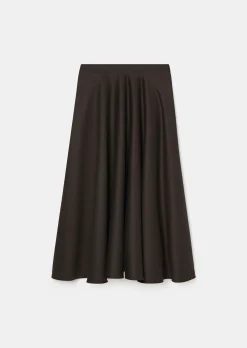 Jupe Jackie marron en flanelle