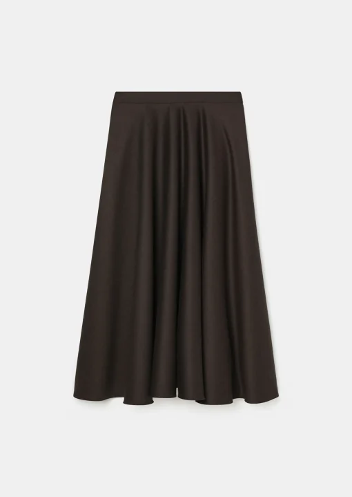 Jupe Jackie marron en flanelle