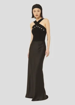 Jupe Jesta noire en satin fluide