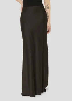 Jupe Jesta noire en satin fluide