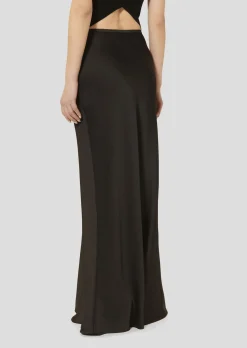 Jupe Jesta noire en satin fluide