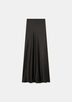 Jupe Jesta noire en satin fluide