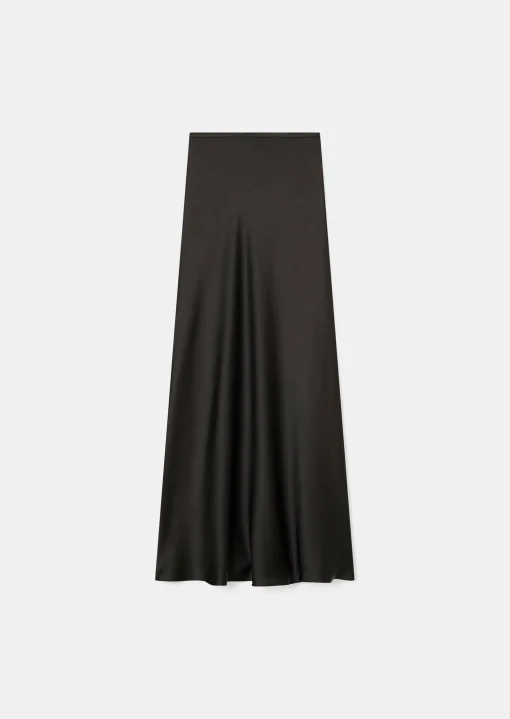 Jupe Jesta noire en satin fluide