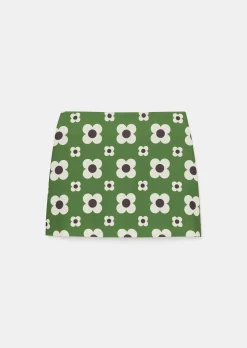 Jupe Josia verte imprimée fleurs