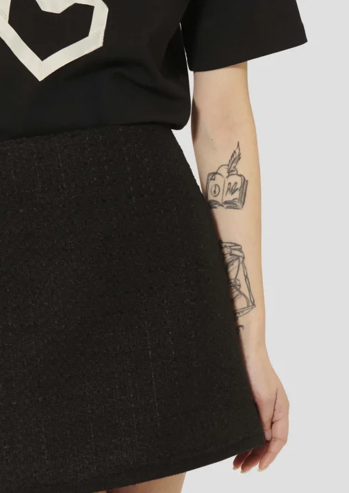 Jupe Junia noire en tweed