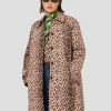 Manteau Igor marron imprimé léopard