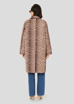 Manteau Igor marron imprimé léopard