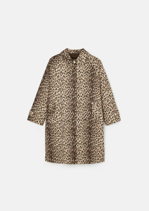 Manteau Igor marron imprimé léopard
