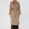 Manteau Isotta marron en fausse fourrure