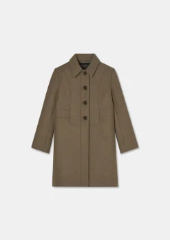 Manteau Madeline marron en drap caban