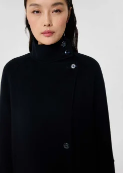 Manteau Mafalda bleu nuit en laine double face