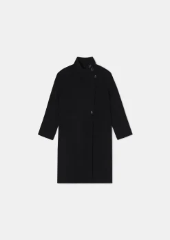 Manteau Mafalda bleu nuit en laine double face