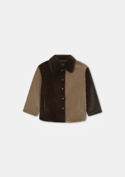 Manteau Magritte marron en fausse fourrure