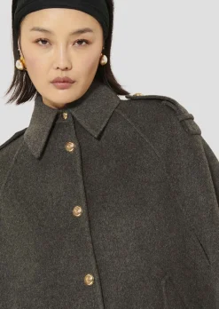 Manteau Majorelle gris double face