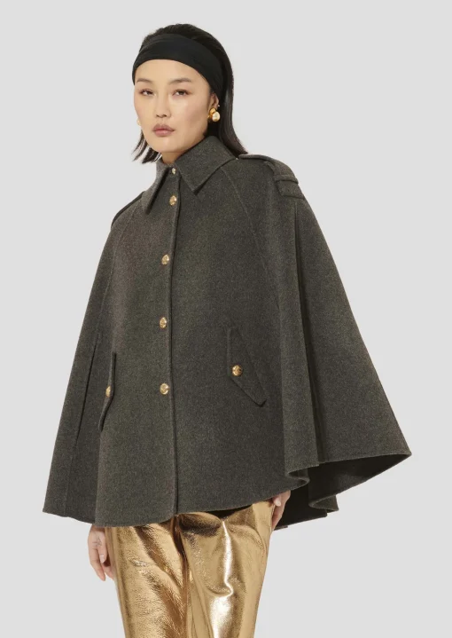 Manteau Majorelle gris double face