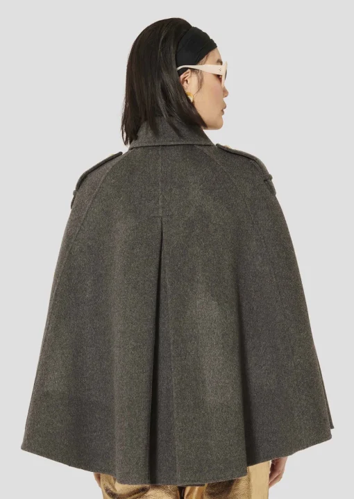 Manteau Majorelle gris double face