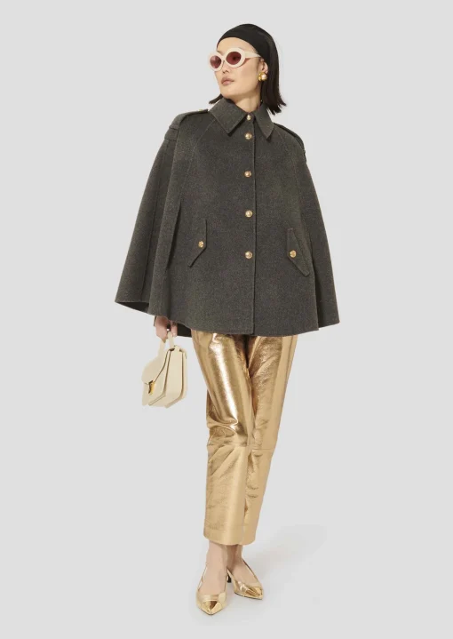 Manteau Majorelle gris double face