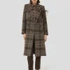 Manteau Malice marron en tartan