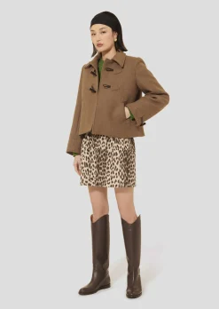 Manteau Manoel beige en drap caban