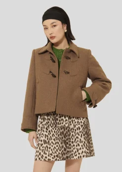 Manteau Manoel beige en drap caban