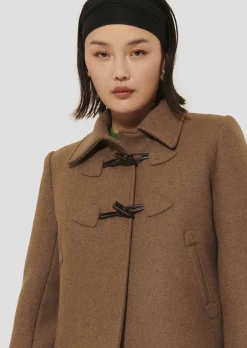 Manteau Manoel beige en drap caban