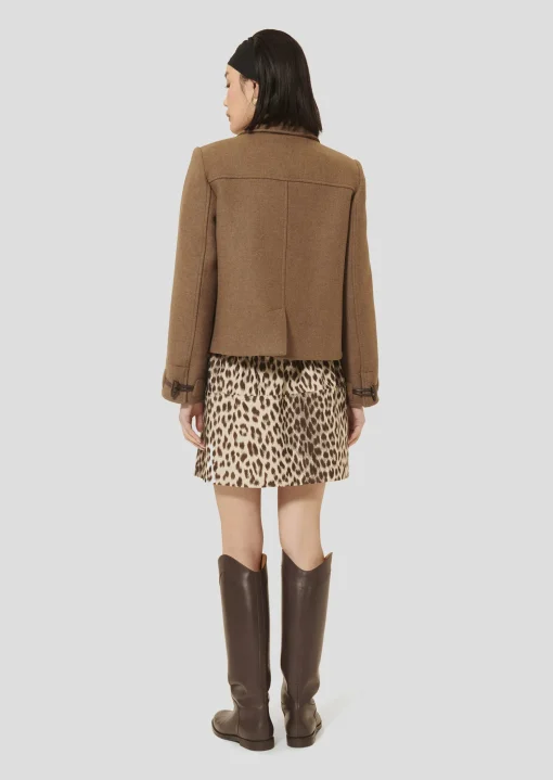 Manteau Manoel beige en drap caban