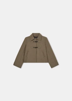 Manteau Manoel beige en drap caban