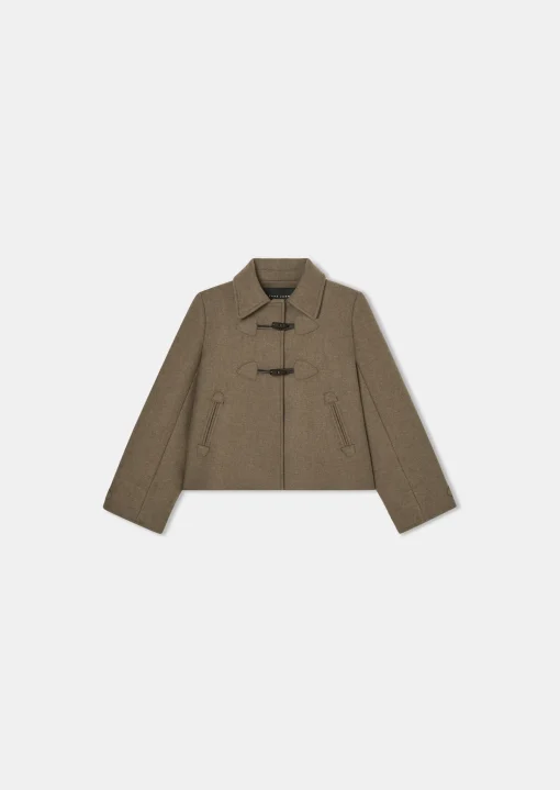 Manteau Manoel beige en drap caban
