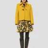 Manteau Manoel jaune en drap caban