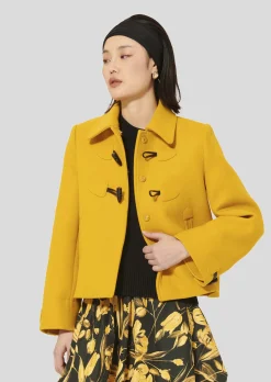 Manteau Manoel jaune en drap caban