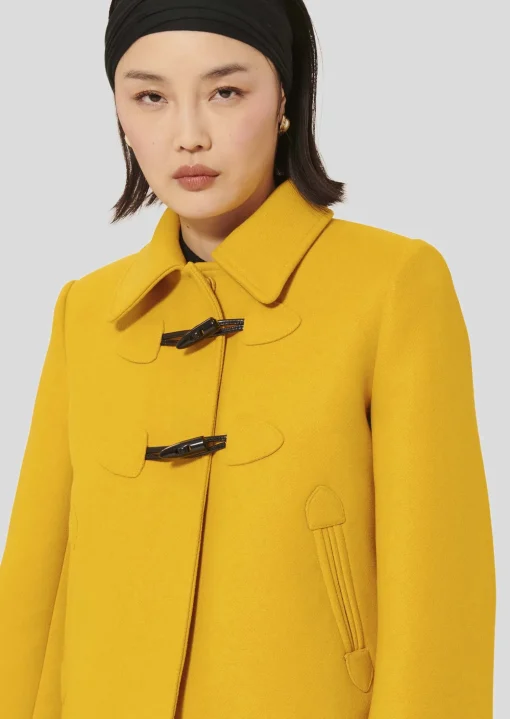 Manteau Manoel jaune en drap caban
