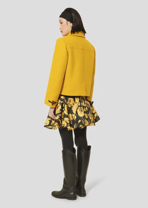 Manteau Manoel jaune en drap caban