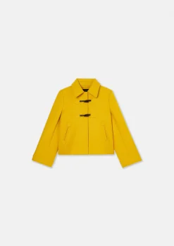 Manteau Manoel jaune en drap caban