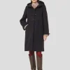 Manteau Manoela bleu nuit en drap caban