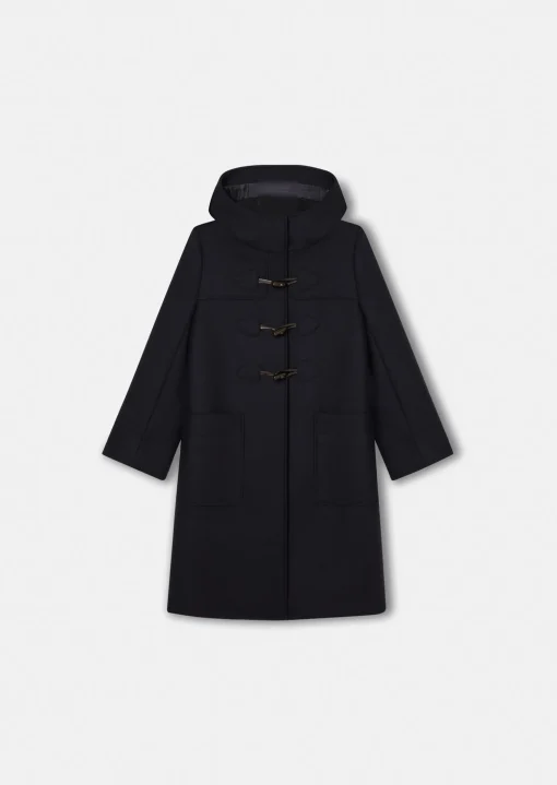 Manteau Manoela bleu nuit en drap caban