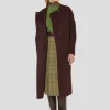 Manteau Mara bordeaux en laine double face