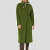 Manteau Mara vert en laine double face