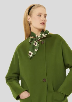 Manteau Mara vert en laine double face