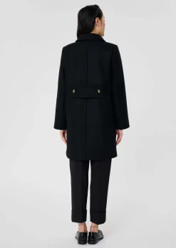 Manteau Marceau en drap caban noir