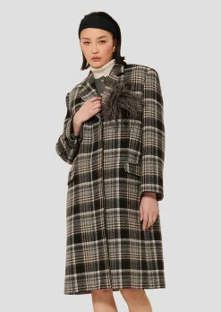 Manteau Marcel gris en tartan