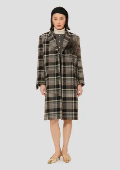 Manteau Marcel gris en tartan