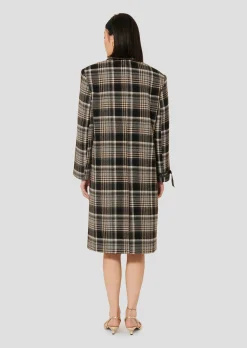 Manteau Marcel gris en tartan