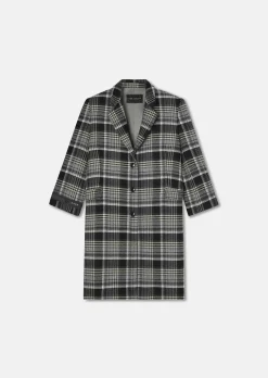 Manteau Marcel gris en tartan