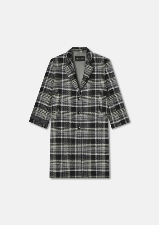 Manteau Marcel gris en tartan