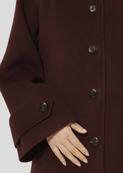 Manteau Marly bordeaux en laine double face