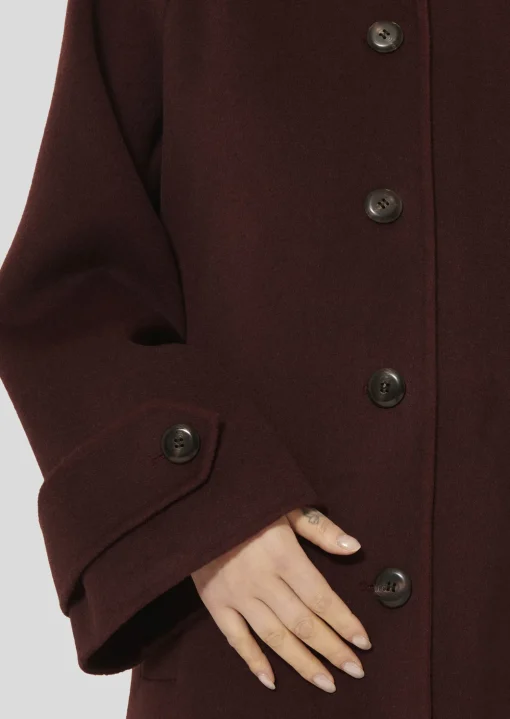 Manteau Marly bordeaux en laine double face