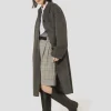 Manteau Marly gris en laine double face